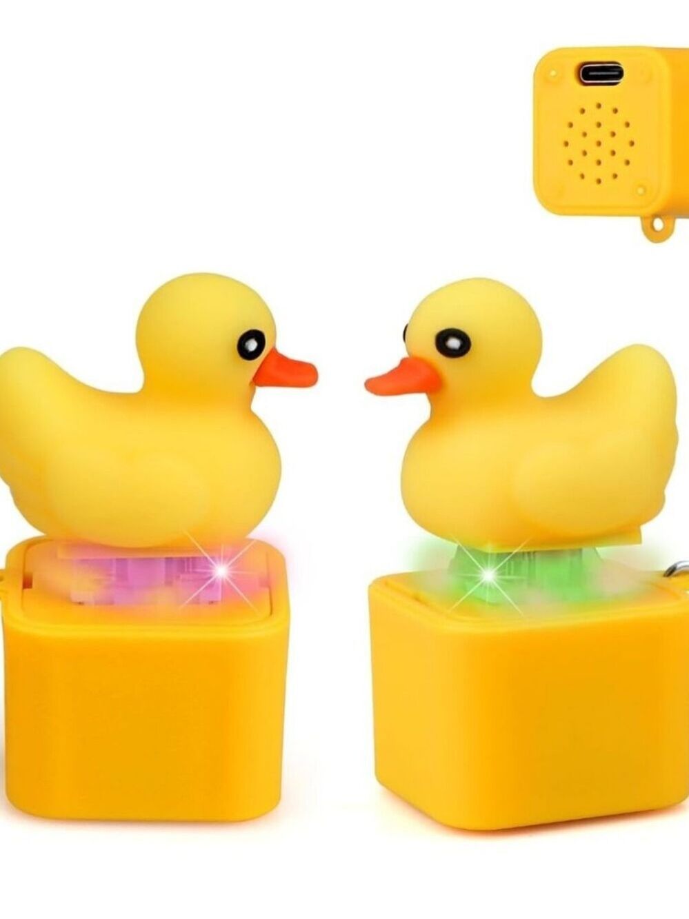 Duck Keychain Keyboard Button Sound Fidget Toys 2Pack Rechargeable with Sound